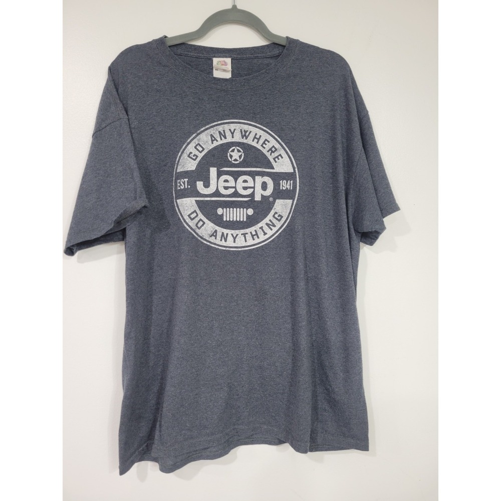 Jeep Go Anywhere Do Anything‎ Logo Gray Shirt Large